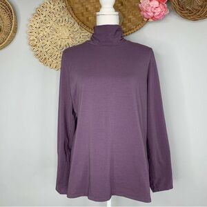 J. Jill supima ruched turtleneck top